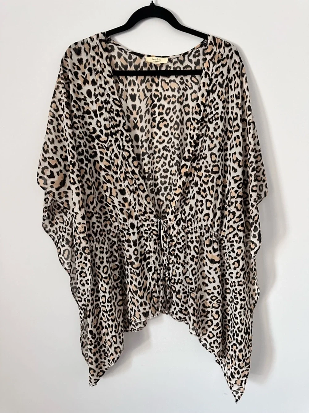 Brian & Em Leopard Print Tie-Front Swim Coverup | 1X - Picture 4 of 8